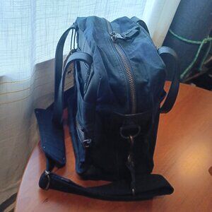 NWT Will Goods Navy and Green Plaid Carryall with Crossbody Adjustable Strap